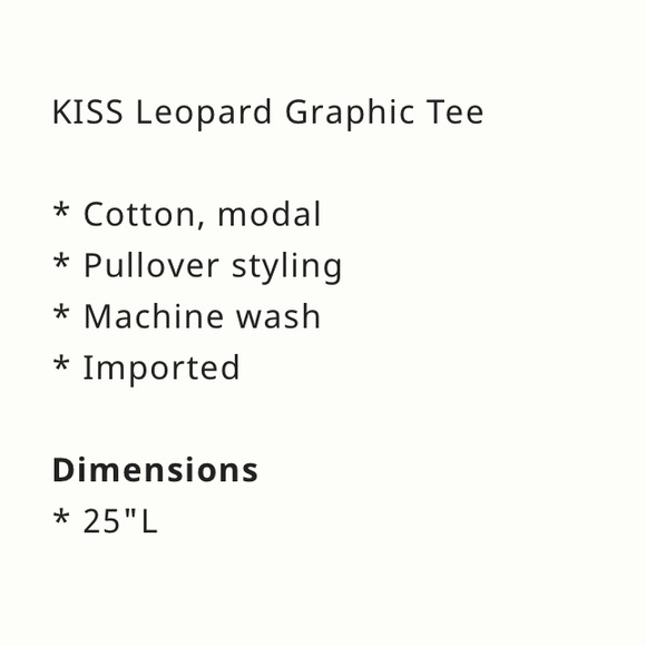 KISS Leopard Graphic Tee | Large - Picture 4 of 5